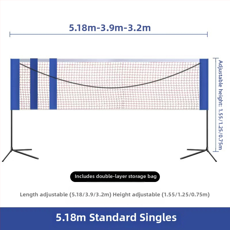 Badmintonivõrgu raam, kokkupandav ja kaasaskantav, Mingqi Sports bränd, kohandamine saadaval, sobib lauatennisile ja badmintonile, lubab privaatset kaubamärkki