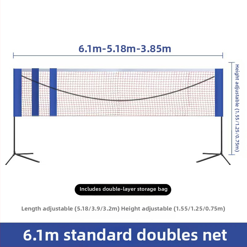 Badmintonivõrgu raam, kokkupandav ja kaasaskantav, Mingqi Sports bränd, kohandamine saadaval, sobib lauatennisile ja badmintonile, lubab privaatset kaubamärkki