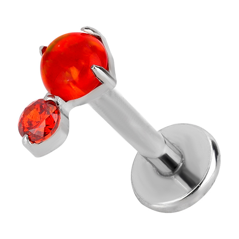 Naušnice od titanijske legure G23, Nebula Opal Aurora, geometrijski oblik, polirane, visoke klase