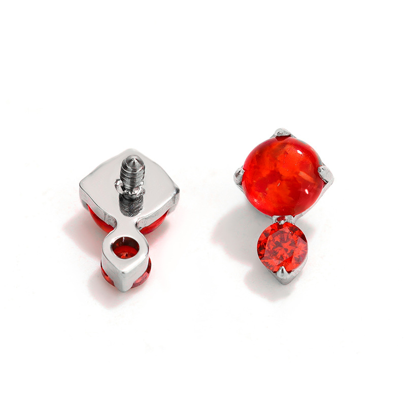 Naušnice od titanijske legure G23, Nebula Opal Aurora, geometrijski oblik, polirane, visoke klase