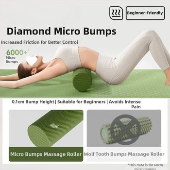 Ciets putu rolērs muguras un kāju masāžai — muskuļu relaksācija, jogas palīgs iesācējiem