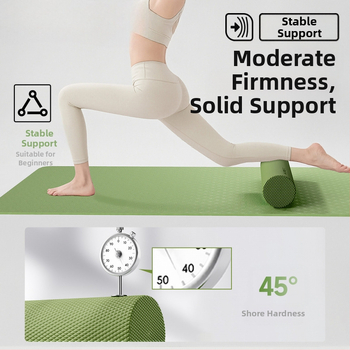 Ciets putu rolērs muguras un kāju masāžai — muskuļu relaksācija, jogas palīgs iesācējiem