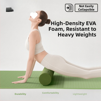 Ciets putu rolērs muguras un kāju masāžai — muskuļu relaksācija, jogas palīgs iesācējiem