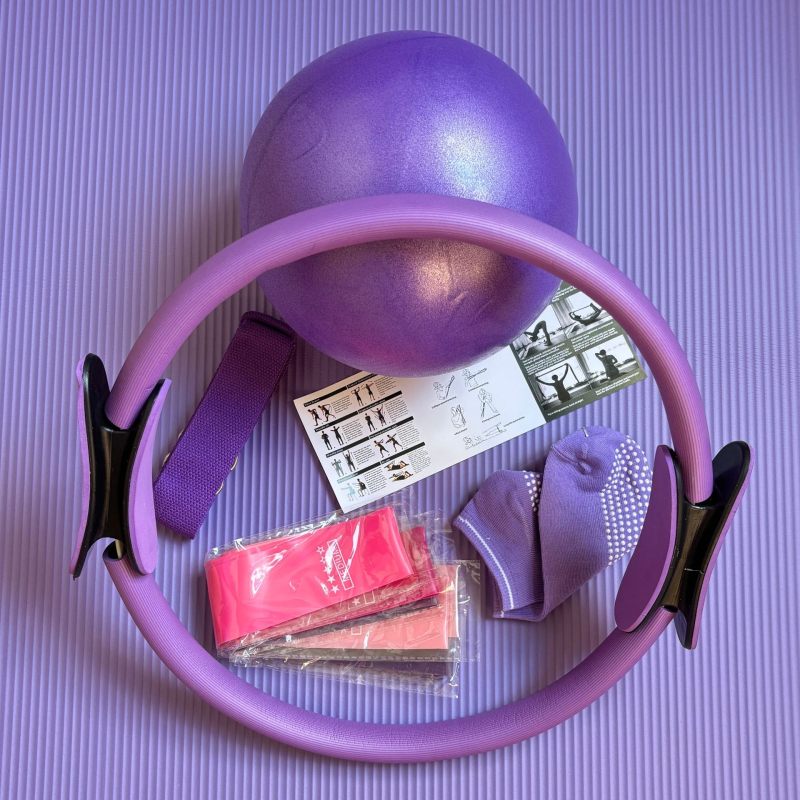 Pilates prsten s otporom za trening mišića nogu – poliestersko-pamučni materijal, Dillon, pomagala za jogu