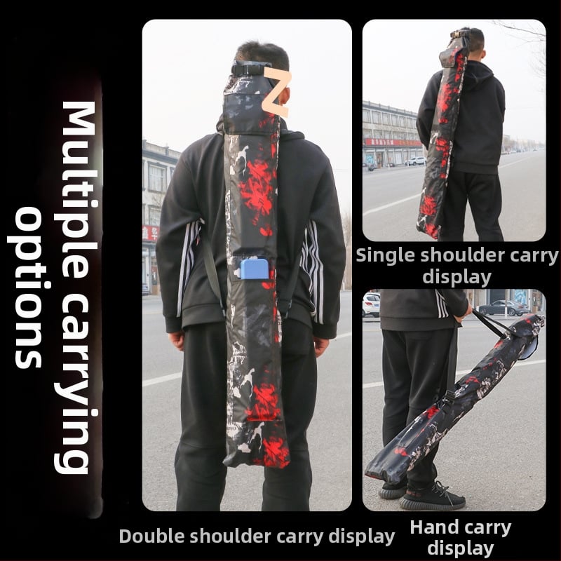 Plecu soma makšķerēšanas nūjai un lietussargam, PVC materiāls, saliekama un pārnēsājama