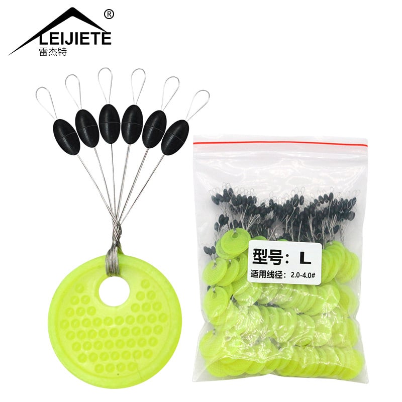 Gumijas cilindriskas krelles makšķerēšanai, 100 komplekti, augsta koncentrēšanās, makšķerēšanas piederumi