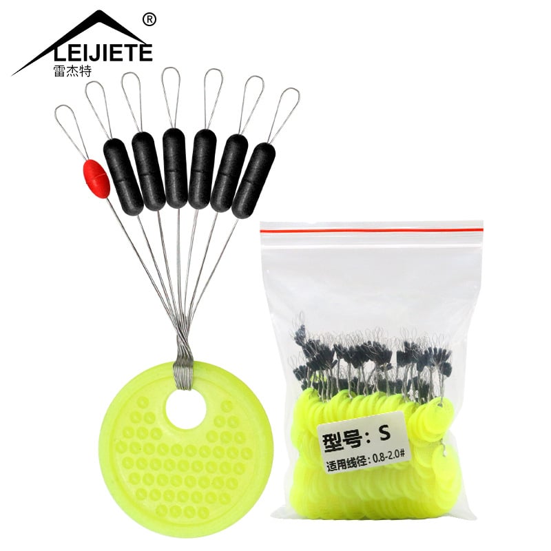 Gumijas cilindriskas krelles makšķerēšanai, 100 komplekti, augsta koncentrēšanās, makšķerēšanas piederumi