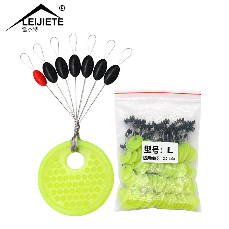 Gumijas cilindriskas krelles makšķerēšanai, 100 komplekti, augsta koncentrēšanās, makšķerēšanas piederumi