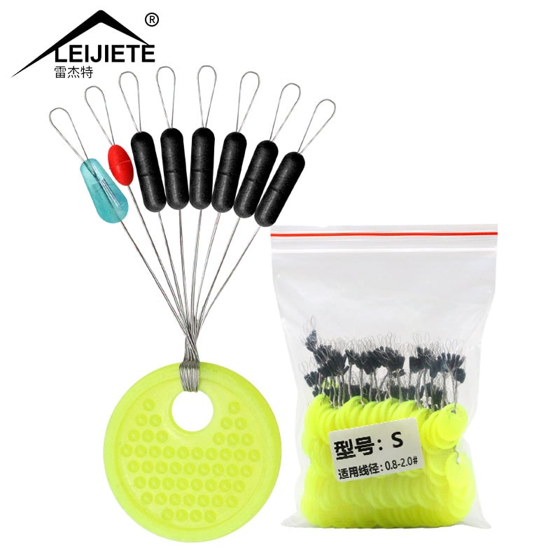 Gumijas cilindriskas krelles makšķerēšanai, 100 komplekti, augsta koncentrēšanās, makšķerēšanas piederumi