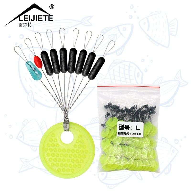 Gumijas cilindriskas krelles makšķerēšanai, 100 komplekti, augsta koncentrēšanās, makšķerēšanas piederumi