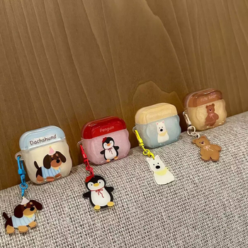 Θήκη AirPods, σιλικόνη, φορητή, στυλ καρτούν, συμβατή με Apple