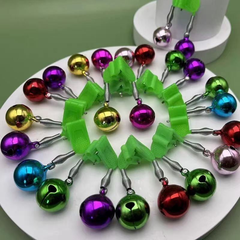 Clopot pentru undițe de pescuit marin cu lumină și alarmă anti-cădere – clopot dublu, metal, Wenxing