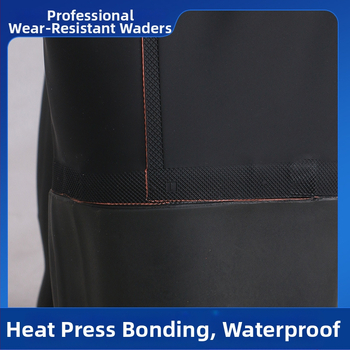 Unisex vandeniui atsparus žvejybos kombinezonos su lietaus kelnėmis ir vandens bateliais — atsparus dilimui, anti‑statinis, atsparus rūgštims ir šarmams, PVC audinys