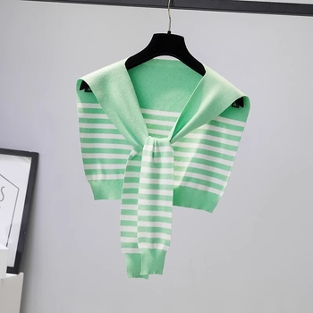 Раиран плетен шал за жени – декоративен аксесоар, корейски стил, вълна, пролетно-лятно-есенен