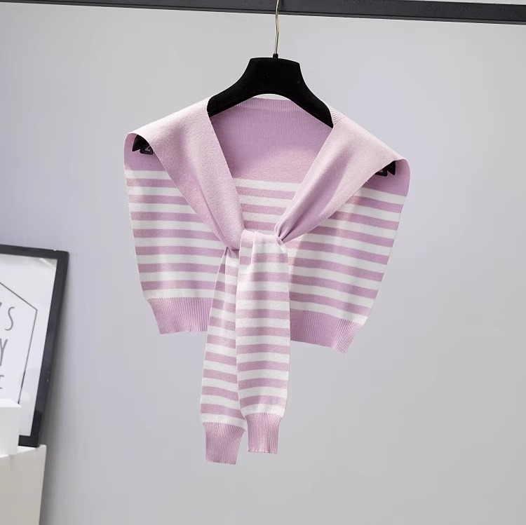 Раиран плетен шал за жени – декоративен аксесоар, корейски стил, вълна, пролетно-лятно-есенен