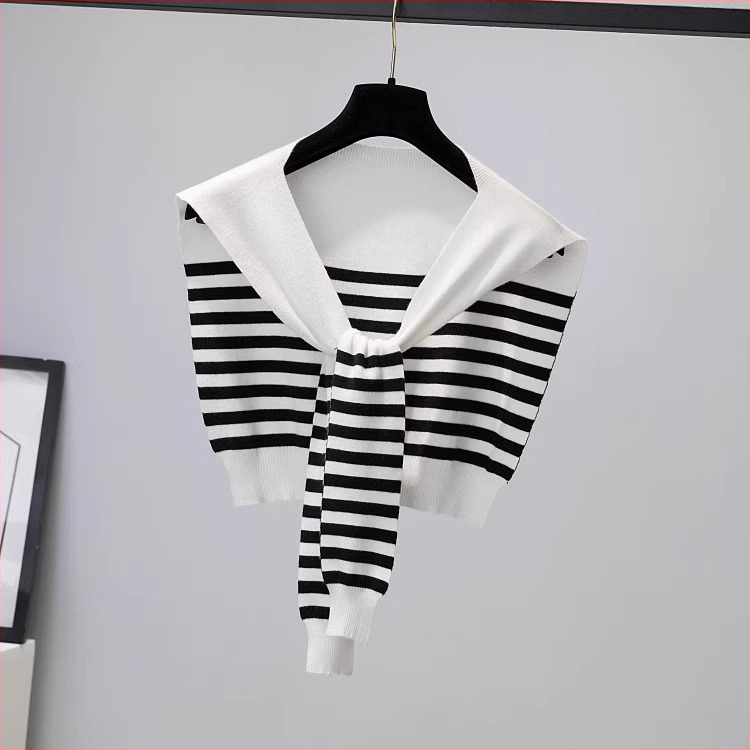 Раиран плетен шал за жени – декоративен аксесоар, корейски стил, вълна, пролетно-лятно-есенен