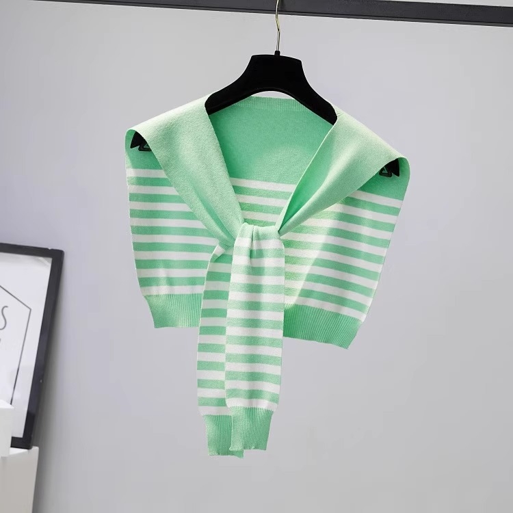 Раиран плетен шал за жени – декоративен аксесоар, корейски стил, вълна, пролетно-лятно-есенен