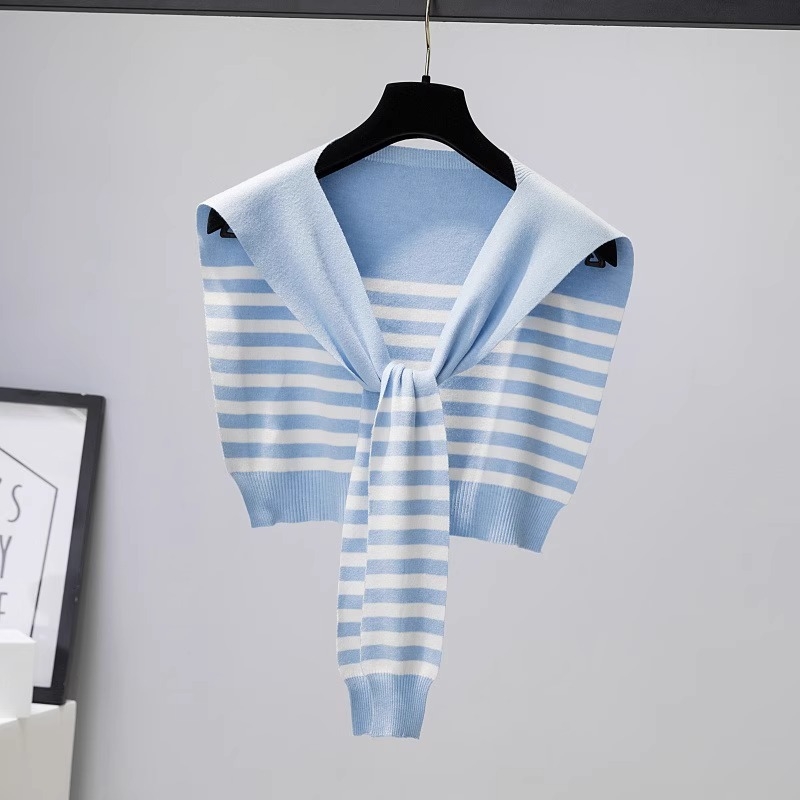 Раиран плетен шал за жени – декоративен аксесоар, корейски стил, вълна, пролетно-лятно-есенен