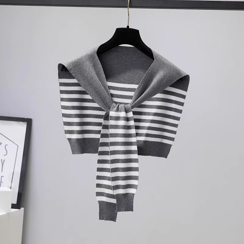 Раиран плетен шал за жени – декоративен аксесоар, корейски стил, вълна, пролетно-лятно-есенен