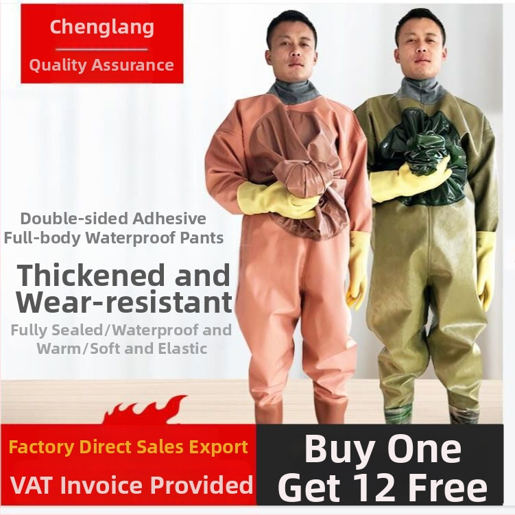 Celotelový nepremokavý rybársky komplet, jednodelný, hrubý materiál, jar, pre mužov
