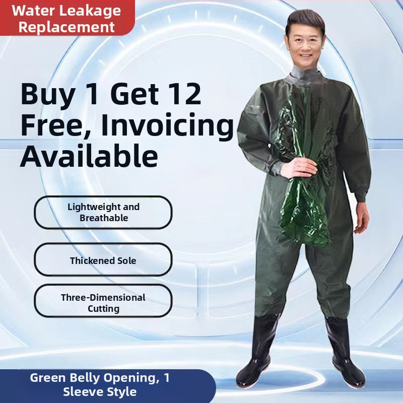 Viso kūno atsparus vandeniui žvejybos kombinezonas, viengabalis, storesnis audinys, pavasaris, vyriškas