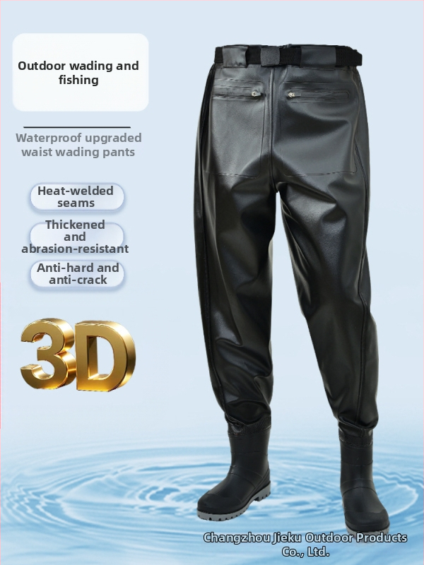 Rybárska nepremokavá kombinéza do pásu s topánkami – ľahká, UV ochrana, odolná voči vetru, odolná voči opotrebeniu, odvádzajúca vlhkosť, materiál z chemických vlákien, pre mužov