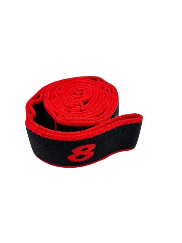 Bandă de întindere pentru yoga cu 8 găuri – Curea elastică de rezistență, poliester-bumbac