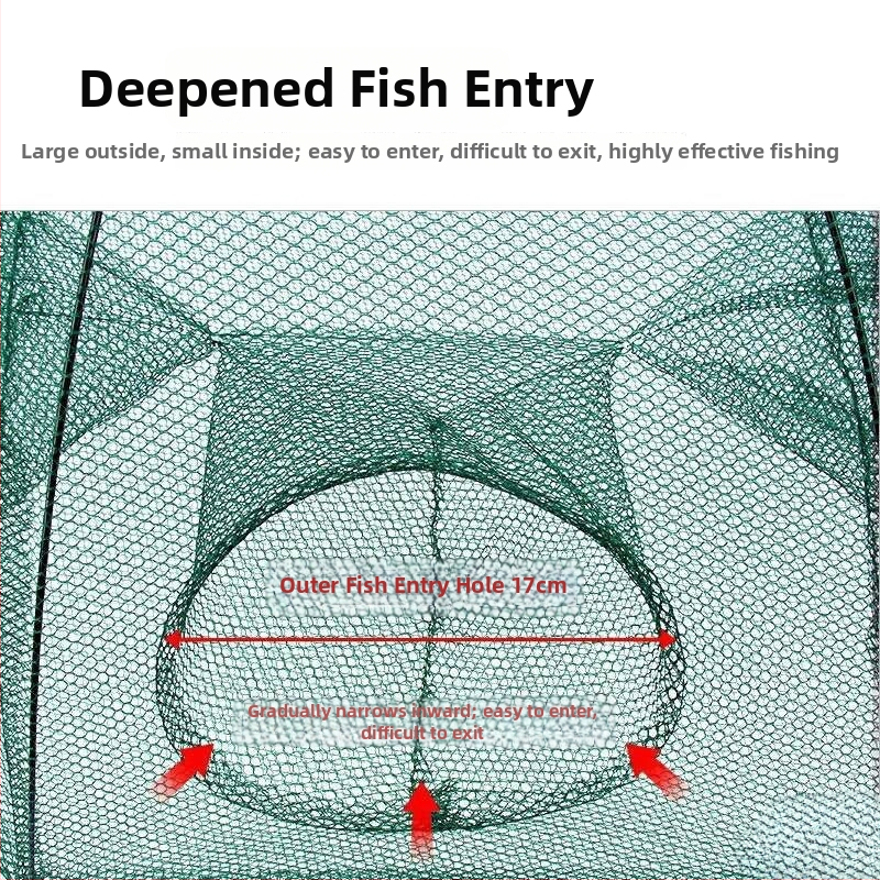 Tai Lane sieť na ochranu rybolovu, skladacia klietka na krevety s hodvábnym materiálom