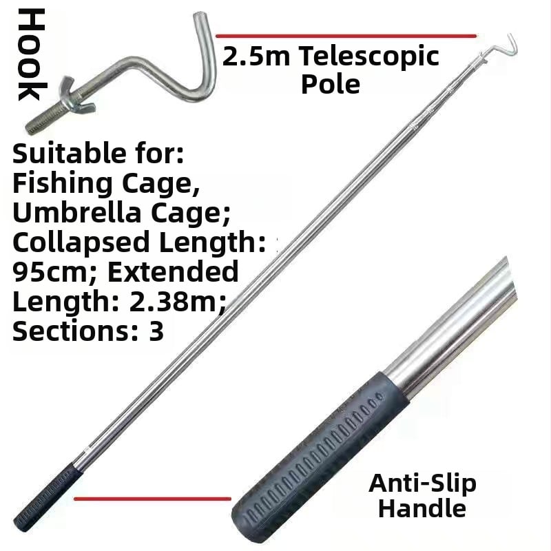 Tai Lane zvejas aizsardzības tīkls, saliekama krevetes kaste ar lietus tīklu, zīda materiāls