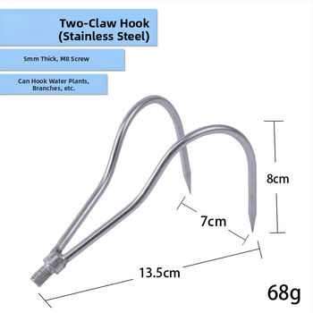 Cârlig de pescuit din oțel inoxidabil – dispozitiv multifuncțional pentru adunarea plantelor acvatice și ridicarea peștilor, cu cușcă de pescuit; marcă Super feng