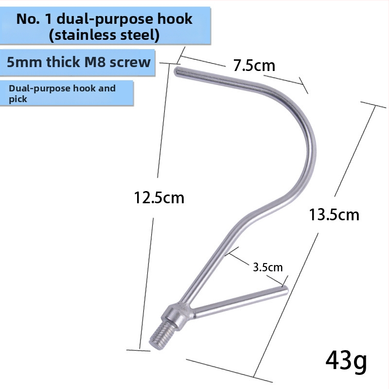 Cârlig de pescuit din oțel inoxidabil – dispozitiv multifuncțional pentru adunarea plantelor acvatice și ridicarea peștilor, cu cușcă de pescuit; marcă Super feng
