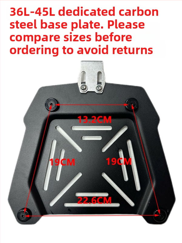 Universalus greito atpalaidavimo motociklo galinio bagažinės diegimo rinkinys geležinėms dėžėms, žvejybos dėžėms, įrankių dėžėms ir bagažui