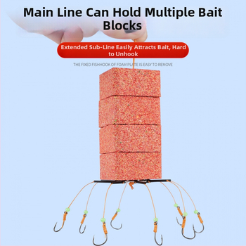 Eksplozīvo āķu komplekts ar bezrīkstošu astoņu zobu āķi un mīlšu klipu – Mengda (Zīmols: Mengda; Bezrīkstošs; Astoņi zobi; Piemērots zvejai okeānā, upēs un ezeros)