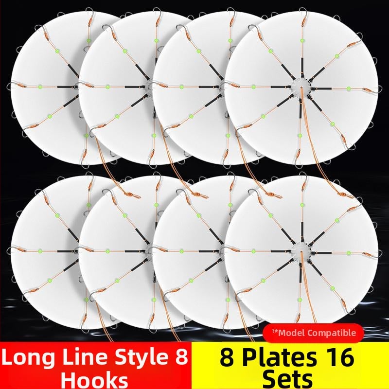 Eksplozīvo āķu komplekts ar bezrīkstošu astoņu zobu āķi un mīlšu klipu – Mengda (Zīmols: Mengda; Bezrīkstošs; Astoņi zobi; Piemērots zvejai okeānā, upēs un ezeros)