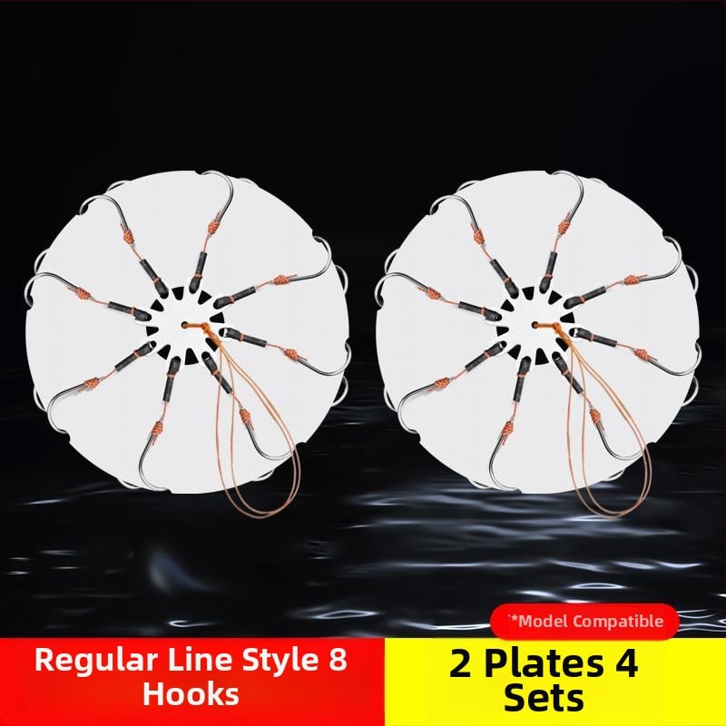 Eksplozīvo āķu komplekts ar bezrīkstošu astoņu zobu āķi un mīlšu klipu – Mengda (Zīmols: Mengda; Bezrīkstošs; Astoņi zobi; Piemērots zvejai okeānā, upēs un ezeros)