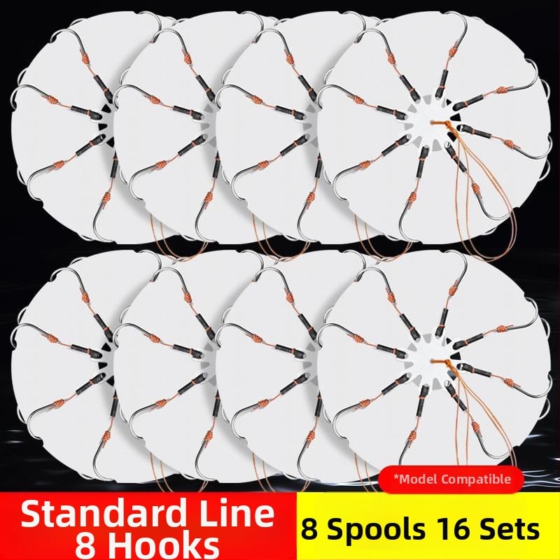 Eksplozīvo āķu komplekts ar bezrīkstošu astoņu zobu āķi un mīlšu klipu – Mengda (Zīmols: Mengda; Bezrīkstošs; Astoņi zobi; Piemērots zvejai okeānā, upēs un ezeros)