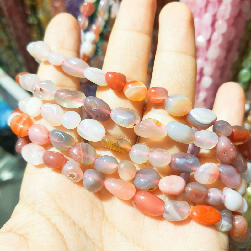 Mărgele din piatră naturală pentru bijuterii — mărgele spacer agat și cuarț