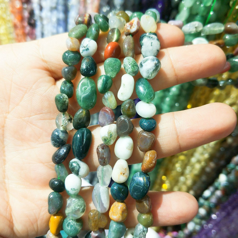 Mărgele din piatră naturală pentru bijuterii — mărgele spacer agat și cuarț