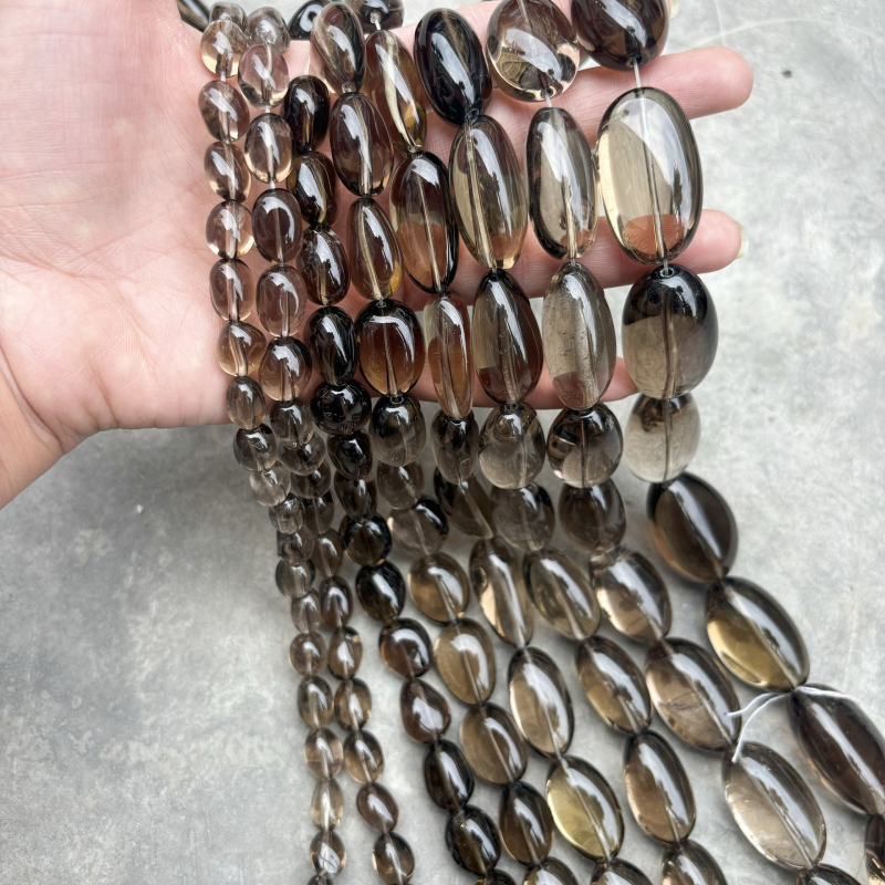 Perle od čajnog kristala za DIY nakit, nepravilan okrugli oblik, polirani kristali, poluproizvodi za dug lanac