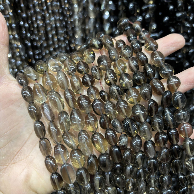 Perle od čajnog kristala za DIY nakit, nepravilan okrugli oblik, polirani kristali, poluproizvodi za dug lanac