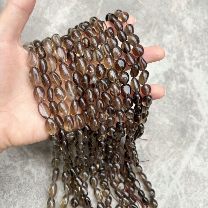 Perle od čajnog kristala za DIY nakit, nepravilan okrugli oblik, polirani kristali, poluproizvodi za dug lanac