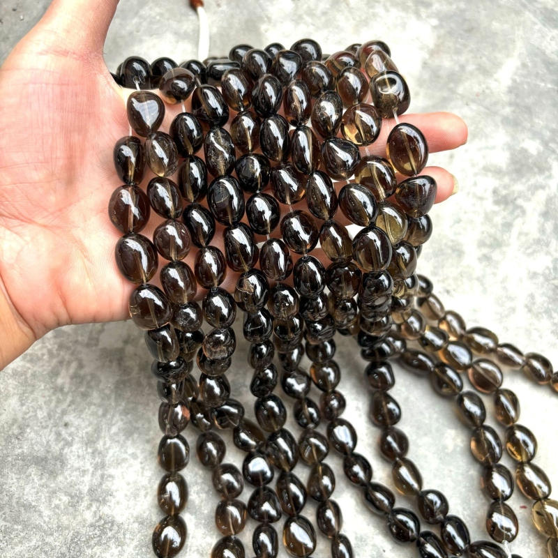 Perle od čajnog kristala za DIY nakit, nepravilan okrugli oblik, polirani kristali, poluproizvodi za dug lanac