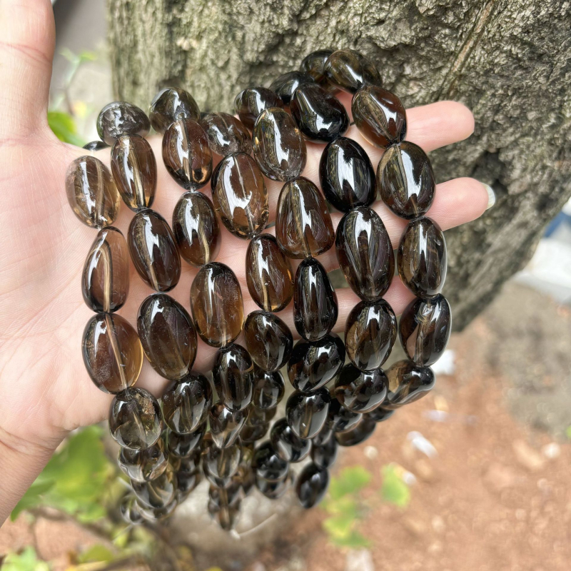 Perle od čajnog kristala za DIY nakit, nepravilan okrugli oblik, polirani kristali, poluproizvodi za dug lanac