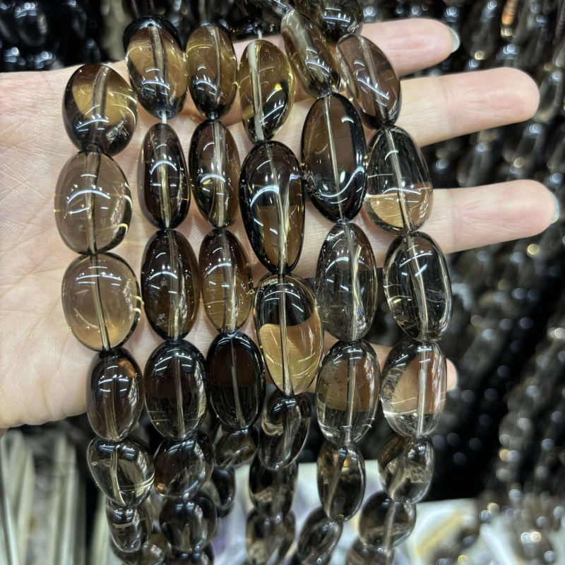 Perle od čajnog kristala za DIY nakit, nepravilan okrugli oblik, polirani kristali, poluproizvodi za dug lanac