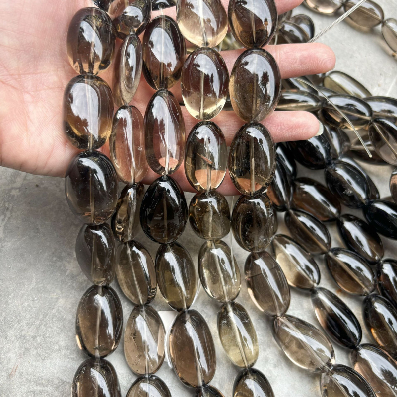 Perle od čajnog kristala za DIY nakit, nepravilan okrugli oblik, polirani kristali, poluproizvodi za dug lanac