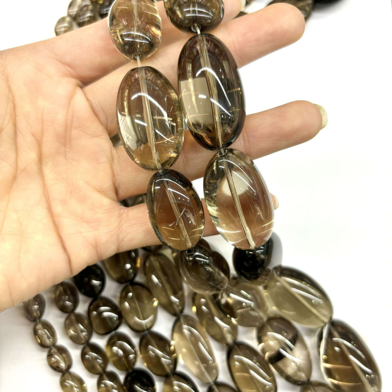 Perle od čajnog kristala za DIY nakit, nepravilan okrugli oblik, polirani kristali, poluproizvodi za dug lanac