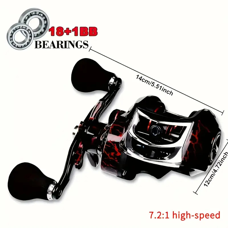 Golden Gun King Waterdrop makara baitcasting, gari metieni, saderīga ar mikro mānekļiem