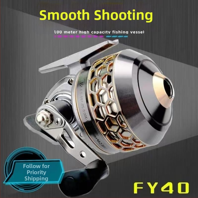 Spininga makšķeres ruļļa — modelis FY40, metaliska konstrukcija, Peak Whisperer