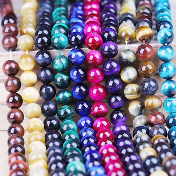 Mărgele libere din piatră ochi de tigru naturală, pentru bijuterii, motiv etnic totem