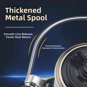 Pilnmetāla spinning spole makšķerēšanai, iepakojums 40 gab., piemērots privātai zīmei